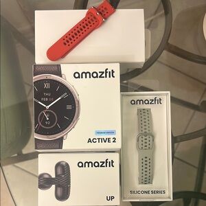 Amazfit Active 2 Smartwatch + Bands + Ear buds